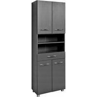 Lomadox - Hochschrank BERGAMO-03, graphitgrau, b x h x t ca.: 60 x 185 x 35cm von LOMADOX