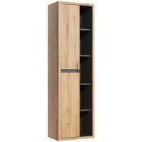 Lomadox - Hochschrank DANZIG-56 in Shetland Eiche Nb. mit Graphitgrau, b/h/t: ca. 50/170/33 cm Lomadox - Hochschrank DANZIG-56 in Shetland Eiche Nb. mit Graphitgrau, b/h/t: ca. 50/170/33 cm von LOMADOX