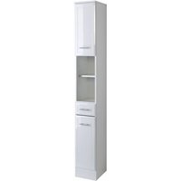 Hochschrank RIMINI-03, Hochglanz weiß, b x h x t ca.: 25 x 190 x 34cm - weiß von LOMADOX