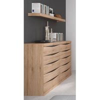 Kommoden Set mit Wandboard SANFORD-129 in Eiche hell, b/h/t: ca. 172/102/40 cm Kommoden Set mit Wandboard SANFORD-129 in Eiche hell, b/h/t: ca. 172/102/40 cm von LOMADOX