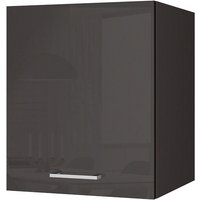 Lomadox - Küchen-Hängeschrank 50 MARANELLO-03 Anthrazit Hochglanz Breite 50 cm von LOMADOX