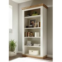 Lomadox - Landhaus Bücherregal LINARES-61 in Pinie weiß / Wotan Eiche Nb. mit 6 Fächern - b/h/t ca.: 102/204/44 cm Lomadox - Landhaus Bücherregal LINARES-61 in Pinie weiß / Wotan Eiche Nb. mit 6 Fächern - b/h/t ca.: 102/204/44 cm von LOMADOX