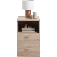 Lomadox - Nachttisch Nachtschrank in Eiche Nb. CERNA-10, auch für Boxspringbetten geeignet, b/h/t ca. 35/61,5/39,9 cm von LOMADOX