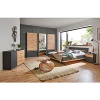 Lomadox - Schlafzimmer Komplett Set GRANADA-43 mit Bett 180x200cm und Schwebetürenschrank in graphit mit Artisan Eiche Nb. Lomadox - Schlafzimmer Komplett Set GRANADA-43 mit Bett 180x200cm und Schwebetürenschrank in graphit mit Artisan Eiche Nb. von LOMADOX