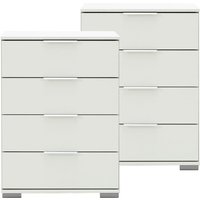 Lomadox - Schlafzimmer Nachttisch 2er Set, auch für Boxspringbett geeignet, in weiß ELSTRA-43, b/h/t ca. 52/74/38 cm Lomadox - Schlafzimmer Nachttisch 2er Set, auch für Boxspringbett geeignet, in weiß ELSTRA-43, b/h/t ca. 52/74/38 cm von LOMADOX