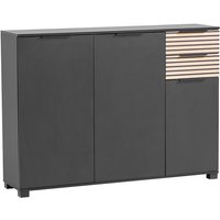 Lomadox - Schuhschrank modern in schwarz matt mit Eiche Natur ALTAMURA-80 Lomadox - Schuhschrank modern in schwarz matt mit Eiche Natur ALTAMURA-80 von LOMADOX