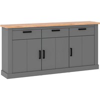 Sideboard 170cm, anthrazit mit Eiche, PADBORG-129 von LOMADOX