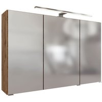 Lomadox - Spiegelschrank 100 cm mit led Beleuchtung PESARO-03 in Wotan Eiche Nb., b/h/t: ca. 100/64/20 cm Lomadox - Spiegelschrank 100 cm mit led Beleuchtung PESARO-03 in Wotan Eiche Nb., b/h/t: ca. 100/64/20 cm von LOMADOX