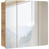 Lomadox - Spiegelschrank 80 cm LUTON-56 in Wotan Eiche Nb. Nb. b/h/t ca. 80/75/16 cm von LOMADOX