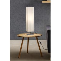 Tischlampe 60 cm eckig weiß, Plisseé Lampenschirm - weiß von LOMADOX