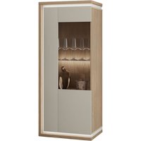 Vitrine 135 cm hoch mit Beleuchtung, Eiche und kaschmir, DRACHTEN-83 Vitrine 135 cm hoch mit Beleuchtung, Eiche und kaschmir, DRACHTEN-83 von LOMADOX