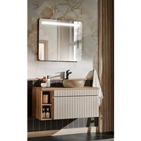 Lomadox - Waschplatz Waschtisch Set Aufsatzwaschbecken IRAKLIO-56-CASHMERE Kaschmir Eiche Nb. b/h/t ca. 125/200/46 cm Lomadox - Waschplatz Waschtisch Set Aufsatzwaschbecken IRAKLIO-56-CASHMERE Kaschmir Eiche Nb. b/h/t ca. 125/200/46 cm von LOMADOX