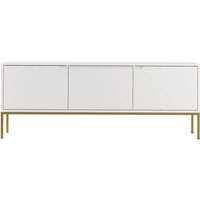 Lowboard 151 cm breit in weiß matt mit gefräster Front ANGERA-140 von LOMADOX