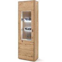 Moderne Wohn- und Esszimmer Vitrine ROSARIO-05 aus Balkeneiche Bianco massiv - B/H/T: 66/208/38cm Moderne Wohn- und Esszimmer Vitrine ROSARIO-05 aus Balkeneiche Bianco massiv - B/H/T: 66/208/38cm von LOMADOX