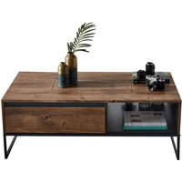 Lomadox - Moderner Couchtisch in Haveleiche Cognac mit graphit im Industrial-Design MINNEAPOLIS-55 b/h/t: ca. 115/42/65cm Lomadox - Moderner Couchtisch in Haveleiche Cognac mit graphit im Industrial-Design MINNEAPOLIS-55 b/h/t: ca. 115/42/65cm von LOMADOX