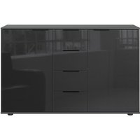 Schlafzimmer Kommode BRIXEN-43 mit 4 Schubladen in graphit, b/h/t ca. 130/83/41 cm von LOMADOX