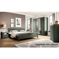 Schlafzimmer Komplett Set im Landhausstil EPSOM-83 Doppelbett Liegefläche 160 x 200 cm, in grün mit Lefkas Eiche Nb. Schlafzimmer Komplett Set im Landhausstil EPSOM-83 Doppelbett Liegefläche 160 x 200 cm, in grün mit Lefkas Eiche Nb. von LOMADOX