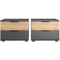 Schlafzimmer Nachtschrank Nachttisch 2er Set in graphit mit Artisan Eiche Nb. GRANADA-43, b/h/t je ca. 52/40/38 cm Schlafzimmer Nachtschrank Nachttisch 2er Set in graphit mit Artisan Eiche Nb. GRANADA-43, b/h/t je ca. 52/40/38 cm von LOMADOX