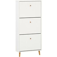 Schuhschrank mit 3 Klappen BELFORT-80 in weiß matt von LOMADOX