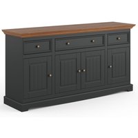 Sideboard, Massivholz in grau mit Eiche Optik BORMIO-163 von LOMADOX