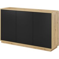 Sideboard Anrichte Wohnzimmer Esszimmer modern ALBANY-83 in Taurus Eiche Nb. mit Absetzungen in schwarz matt, b/h/t: ca. 160/75/40 cm Sideboard Anrichte Wohnzimmer Esszimmer modern ALBANY-83 in Taurus Eiche Nb. mit Absetzungen in schwarz matt, b/h/t: ca. 160/75/40 cm von LOMADOX