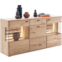 Sideboard mit Beleuchtung in Eiche massiv geölt GALWAY-05 von LOMADOX
