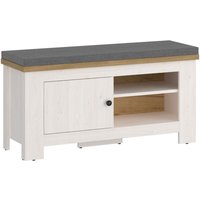 Sitzbank Landhausstil Landhausstil Lärche weiß mit Eiche COSLADA-129 von LOMADOX