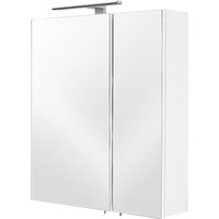 Lomadox - Spiegelschrank, weiß, Beleuchtung, b x h x t 60 x 68 x 16 cm von LOMADOX