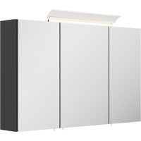 Spiegelschrank 100cm, 3-türig, graut mit LED-Aufsatzleuchte BATLEY-02 Spiegelschrank 100cm, 3-türig, graut mit LED-Aufsatzleuchte BATLEY-02 von LOMADOX