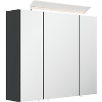Spiegelschrank 75cm, 3-türig, grau mit LED-Aufsatzleuchte BATLEY-02 Spiegelschrank 75cm, 3-türig, grau mit LED-Aufsatzleuchte BATLEY-02 von LOMADOX