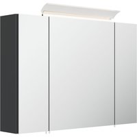 Spiegelschrank 90cm, 3-türig, grau mit LED-Aufsatzleuchte BATLEY-02 Spiegelschrank 90cm, 3-türig, grau mit LED-Aufsatzleuchte BATLEY-02 von LOMADOX