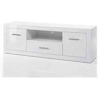 TV-Lowboard BALVE-61 in weiß Hochglanz mit Kabeldurchlass & LED BxHxT: 180x61x45cm von LOMADOX