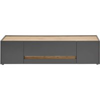 Tv Lowboard modern CRISP-61 in anthrazit mit Absetzungen in Wotan Eiche Nb., b/h/t: ca. 170/40/45 cm Tv Lowboard modern CRISP-61 in anthrazit mit Absetzungen in Wotan Eiche Nb., b/h/t: ca. 170/40/45 cm von LOMADOX