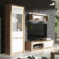 Lomadox - Wohnwand Set 3-teilig modern in Eiche mit weiß LATINA-161 Lomadox - Wohnwand Set 3-teilig modern in Eiche mit weiß LATINA-161 von LOMADOX