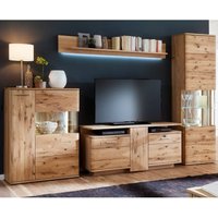 Wohnwand Set SAMARA-05 Asteiche Bianco massiv - b/h/t: 320/208/45cm Wohnwand Set SAMARA-05 Asteiche Bianco massiv - b/h/t: 320/208/45cm von LOMADOX