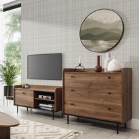 Wohnwand im Vintage Stil in Eiche Nb. VAREDO-132 Fernsehschrank und Kommode, b/h/t: ca. 205/90/45 cm Wohnwand im Vintage Stil in Eiche Nb. VAREDO-132 Fernsehschrank und Kommode, b/h/t: ca. 205/90/45 cm von LOMADOX