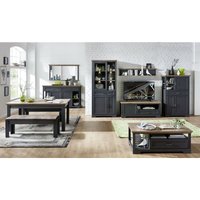 Wohnzimmer-Kombination JÜLICH-36 Dekor Graphit und Artisan Eiche Nb. mit Essplatz und Spiegel, inkl. led Wohnzimmer-Kombination JÜLICH-36 Dekor Graphit und Artisan Eiche Nb. mit Essplatz und Spiegel, inkl. led von LOMADOX