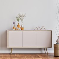 Wohnzimmer Sideboard in kaschmir mit goldfarbenen Akzenten - TRALEE-132 Wohnzimmer Sideboard in kaschmir mit goldfarbenen Akzenten - TRALEE-132 von LOMADOX