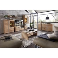 Wohnzimmer komplett Set mit Esche Massivholzfronten und Beleuchtung STAVEN-36 mit Absetzungen in schwarz matt Wohnzimmer komplett Set mit Esche Massivholzfronten und Beleuchtung STAVEN-36 mit Absetzungen in schwarz matt von LOMADOX