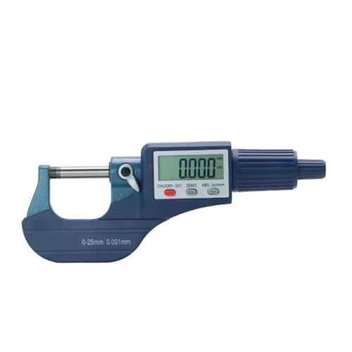 Digitaler Messschieber, 0,001 mm, elektronisches Außenmikrometer 0–25 mm mit extra großem LCD-Bildschirm, digitales Mikrometer, elektronischer digitaler Messschieber(0-25mm) von LOMCOT