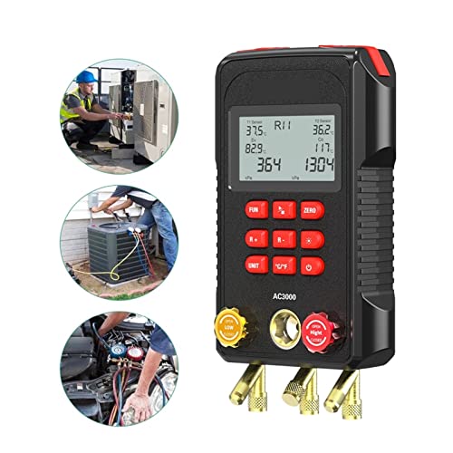 Digitales Manometer AC3000. Kühlschrank Digital-Verteiler-Messgerät-Messwerkzeuge Vakuumdrucktemperaturprüfgerät for Klimaanlagen von LOMCOT