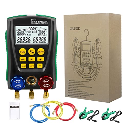 Digitales Manometer Digital-Verteiler-Messgerät-Kühlluftdruckmessgerät for Kältemittelkrümmer-Gauger-Set(B) von LOMCOT