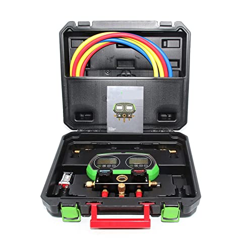 Digitales Manometer Digital-Verteiler-Messgerät-Kühlung-Vakuumdrucktemperatur-Leck-Tester-Diagnosetool for die Air-Klimaanlage(B) von LOMCOT