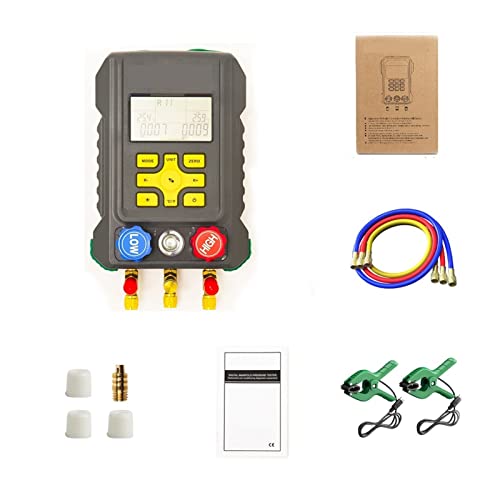 Digitales Manometer Dy521. Digital-Verteilerzähler Kälte-Vakuummessgerät Digitaldrucktemperatur-Tester Klimaanlage Werkzeuge(B) von LOMCOT