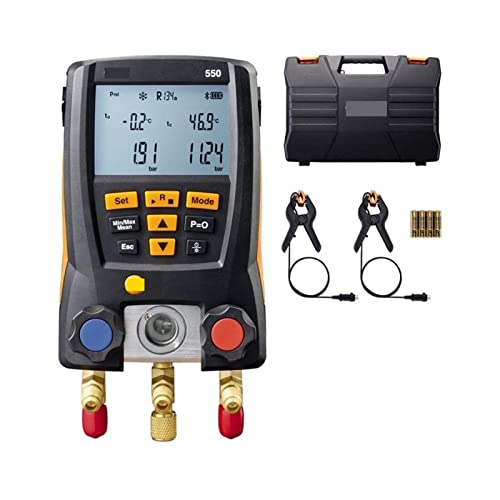 Digitales Manometer Kühlung Vakuummesser Digitalkrümmer Kit Klimaanlage for Kühlungstakuumdrucktemperaturprüfer(Noir) von LOMCOT