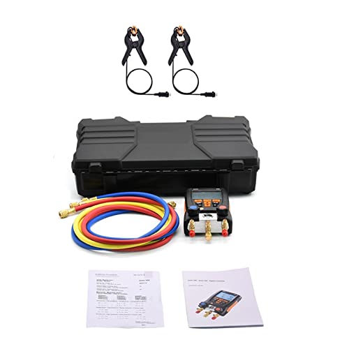 Digitales Manometer Kühlung Vakuummesser Digitalkrümmer Kit Klimaanlage for Kühlungstakuumdrucktemperaturprüfer(One Piece Display) von LOMCOT