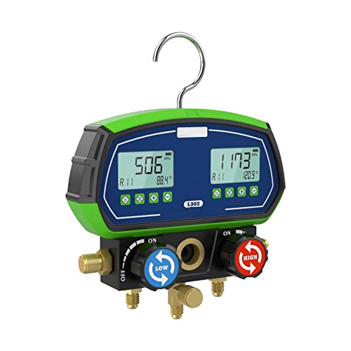 Digitales Manometer L302 Vakuumdrucktemperatur Tester Leckage Test Kältewerkzeuge Digital-Verteiler-Messgerät-Messgerät-Testo Digitales Manometer L302 Vakuumdrucktemperatur Tester Leckage Test Kältewerkzeuge Digital-Verteiler-Messgerät-Messgerät-Testo von LOMCOT