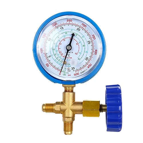 Digitales Manometer Manometer-Klimaanlage-Krümmstoff-Digitalventil-Druckmessgerät Kühlfluor-Werkzeug-Tabelle R410 Kältemittelfüllung(One Piece Display) von LOMCOT