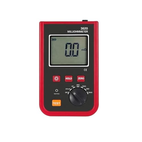 Digitales Widerstandsmessgerät ETCR3620 Tragbares Milliohmmeter 1 MΩ – 20,0 KΩ DC-Widerstandstester Mit Niedrigem Wert, 4-Leiter-Methode, AC/DC-2-Kanal-Detektor, Wiederaufladbar von LOMCOT