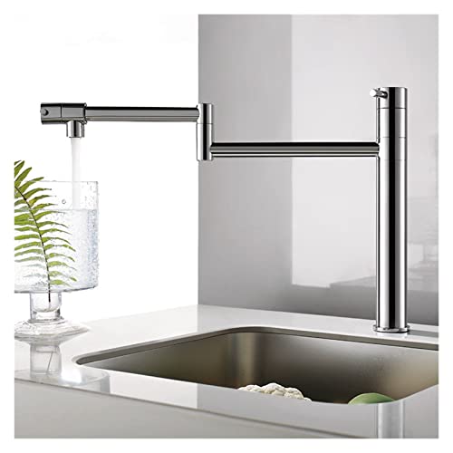 Faltbare Küchenhahn Heiß- und kalte Waschbecken Wasserhahn Wasserhahn 360 Grad Chrom Kithchen Mixer Messing Material Deck montiert Faltbare Küchenhahn Heiß- und kalte Waschbecken Wasserhahn Wasserhahn 360 Grad Chrom Kithchen Mixer Messing Material Deck montiert von LOMCOT